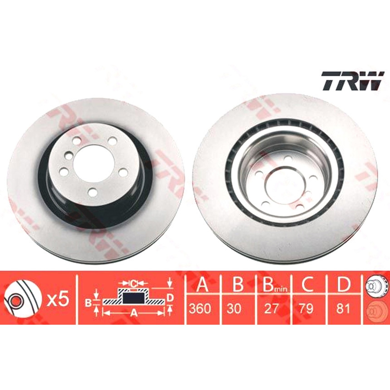 TRW 앞세트 브레이크 디스크
