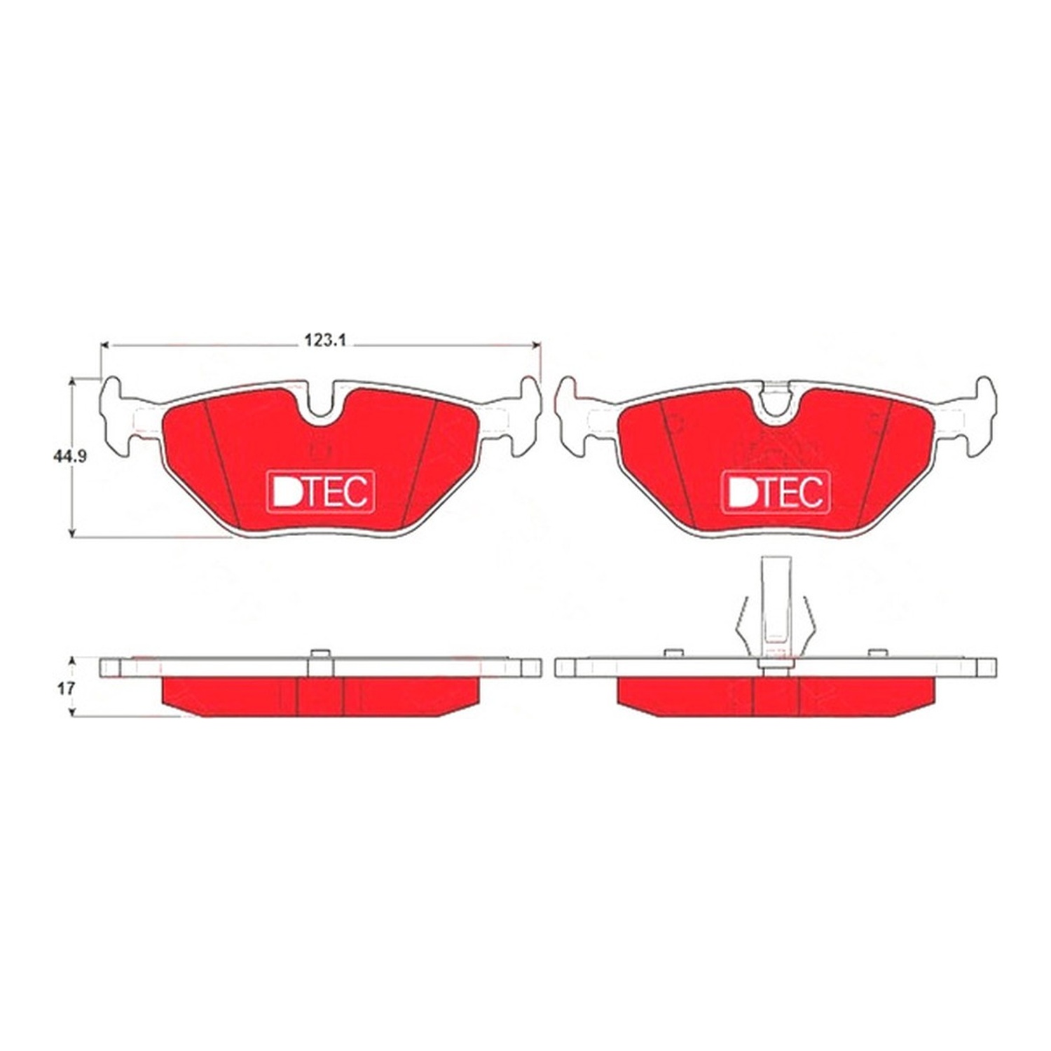 TRW 뒤쪽 세라믹 브레이크 패드