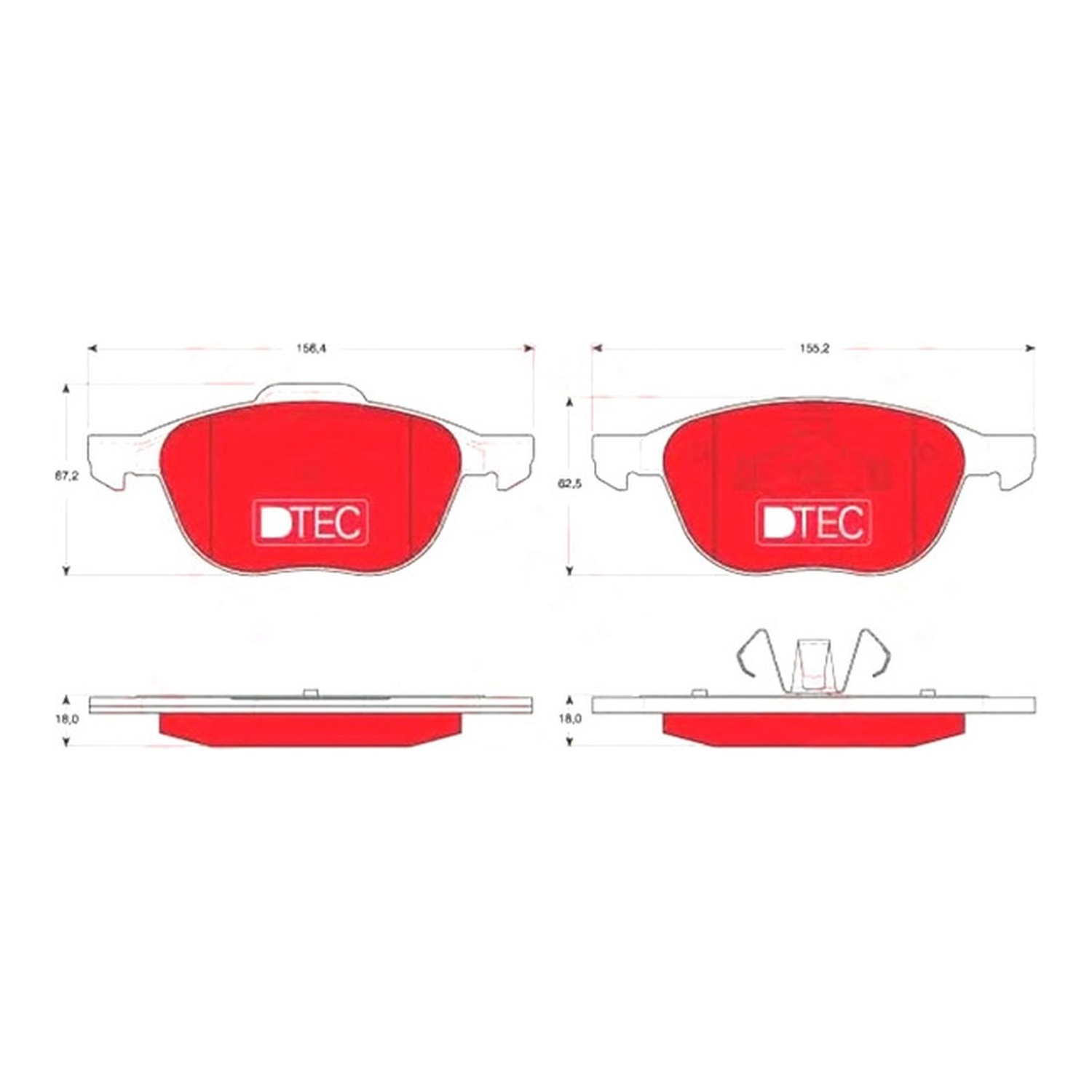 TRW 앞쪽 세라믹 브레이크 패드