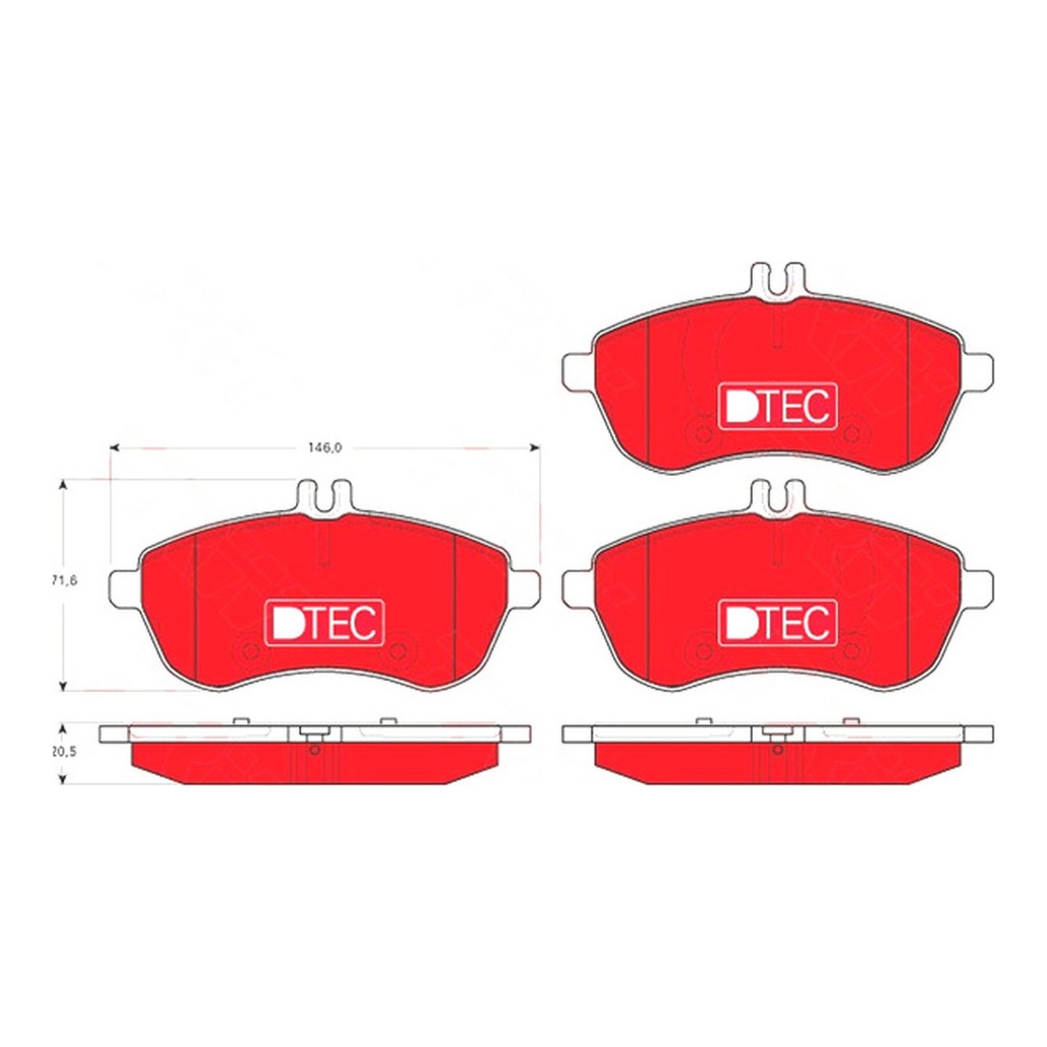 TRW 앞쪽 세라믹 브레이크 패드