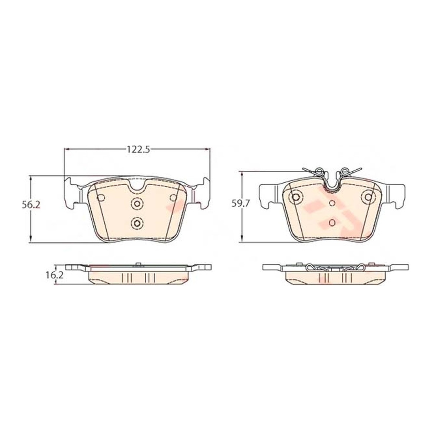 TRW 뒤쪽 브레이크 패드