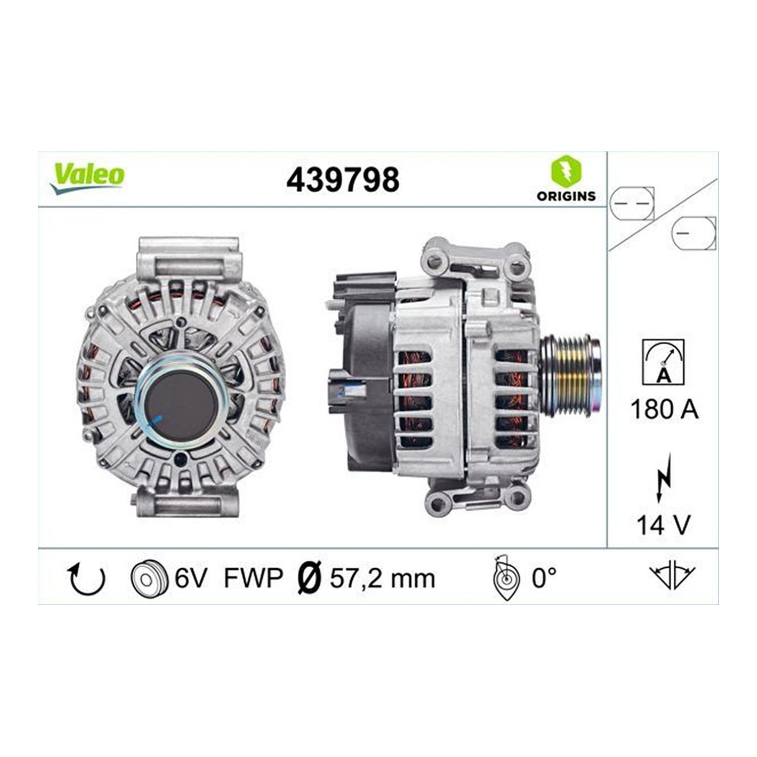 VALEO 발전기 439798 포르쉐 마칸 3.6 Turbo (95B)·아우디 A5 40 TFSI (8F7)·포르쉐 마칸 3.0 GTS (95B) 호환 OE 06H903018M·06H903018MX