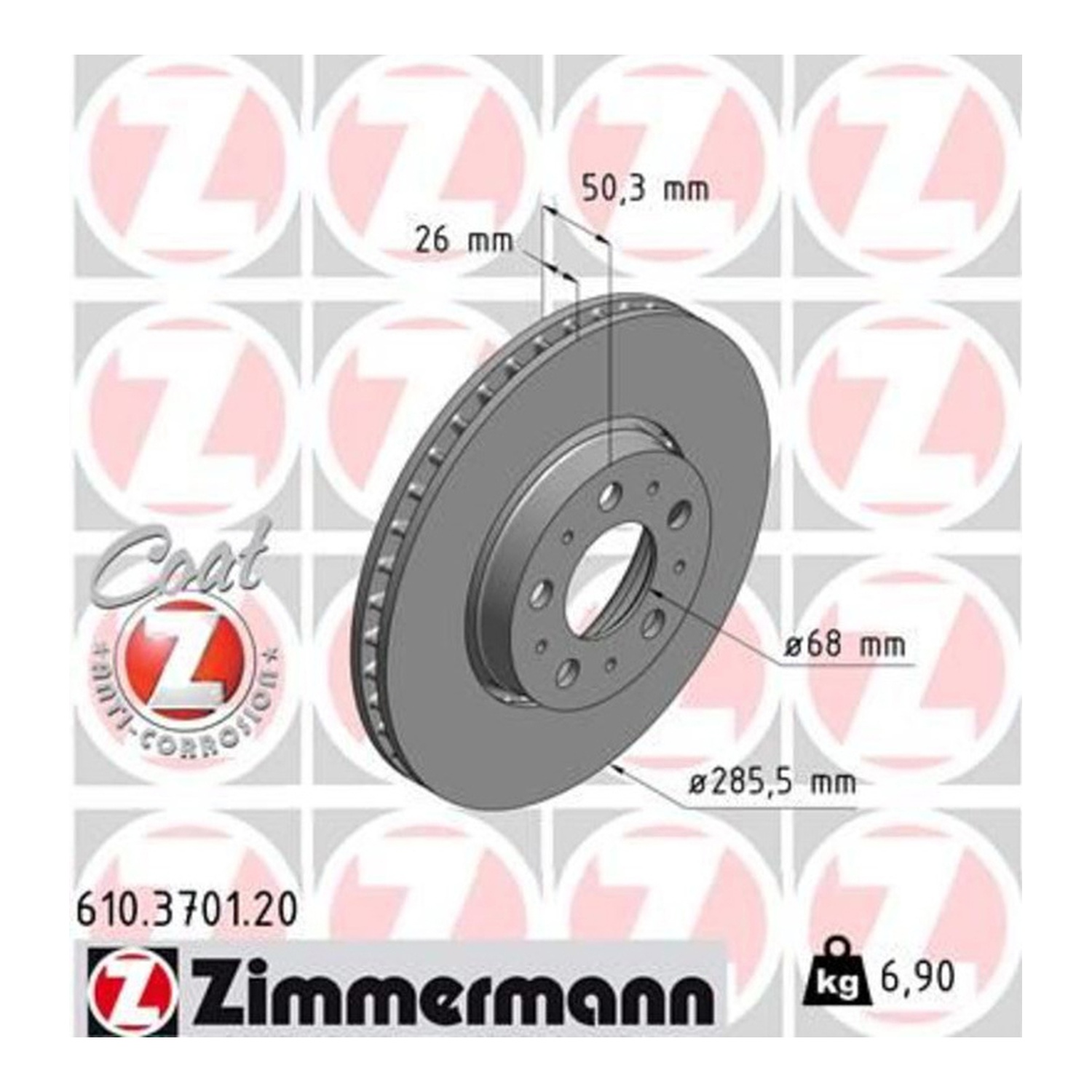 ZIMMERMANN 앞세트 브레이크 디스크